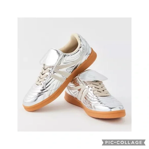 Steve Madden Madrid Silver Low Top Sneakers Size 10M NWOB - Picture 11 of 12